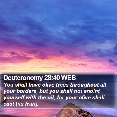 Deuteronomy 28:40 WEB Bible Verse Image