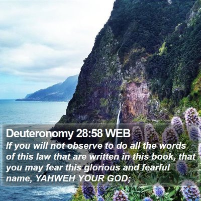 Deuteronomy 28:58 WEB Bible Verse Image