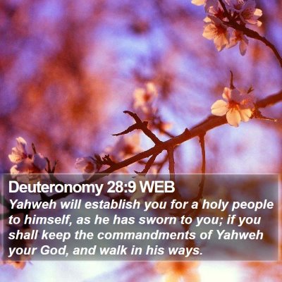 Deuteronomy 28:9 WEB Bible Verse Image