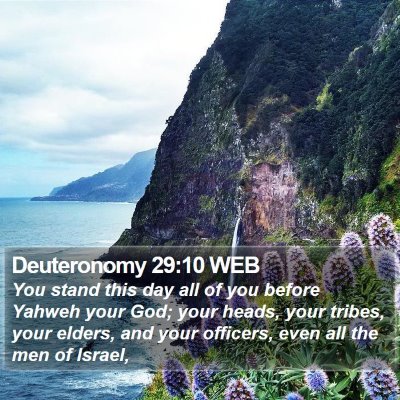 Deuteronomy 29:10 WEB Bible Verse Image