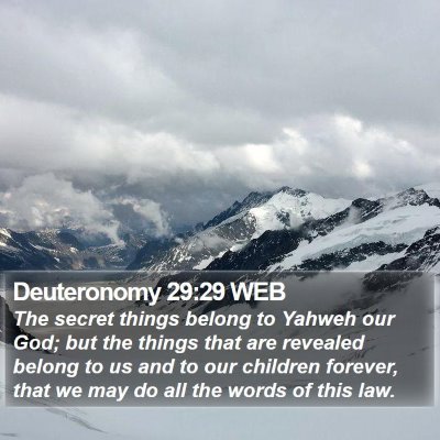 Deuteronomy 29:29 WEB Bible Verse Image