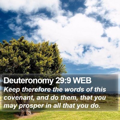 Deuteronomy 29:9 WEB Bible Verse Image