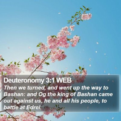 Deuteronomy 3:1 WEB Bible Verse Image