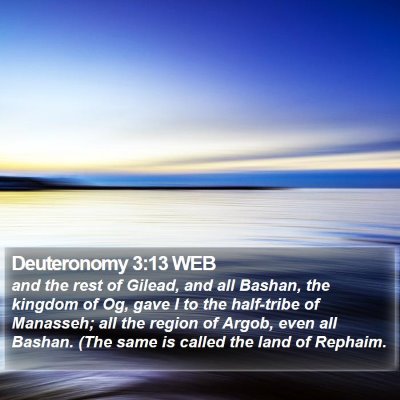 Deuteronomy 3:13 WEB Bible Verse Image