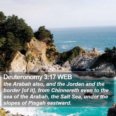 Deuteronomy 3:17 WEB Bible Verse Image