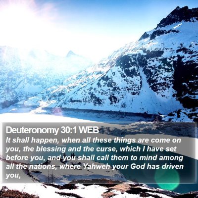 Deuteronomy 30:1 WEB Bible Verse Image