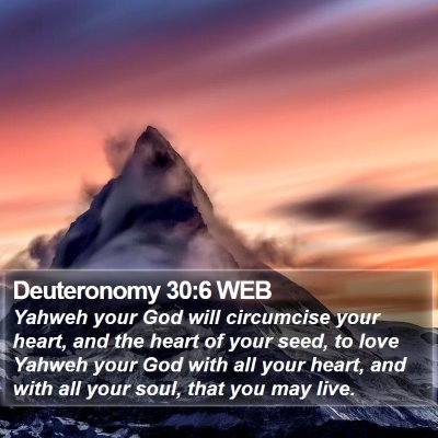 Deuteronomy 30:6 WEB Bible Verse Image