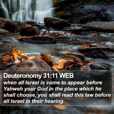 Deuteronomy 31:11 WEB Bible Verse Image