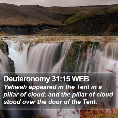 Deuteronomy 31:15 WEB Bible Verse Image