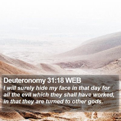 Deuteronomy 31:18 WEB Bible Verse Image