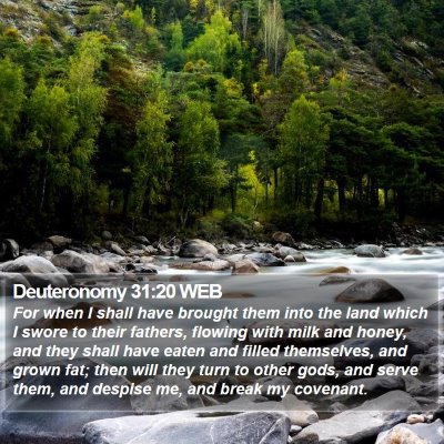 Deuteronomy 31:20 WEB Bible Verse Image