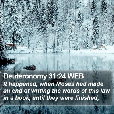 Deuteronomy 31:24 WEB Bible Verse Image