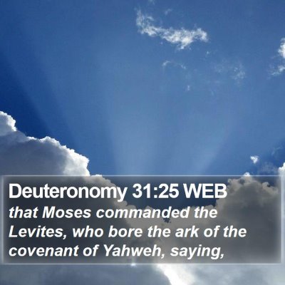 Deuteronomy 31:25 WEB Bible Verse Image