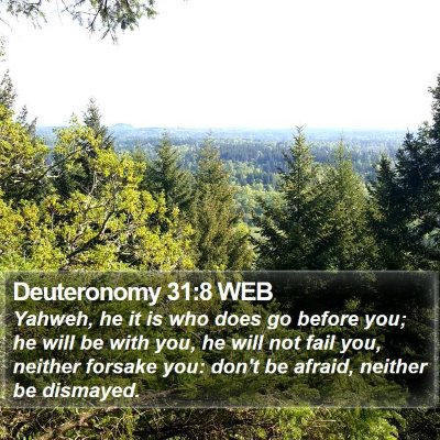 Deuteronomy 31:8 WEB Bible Verse Image