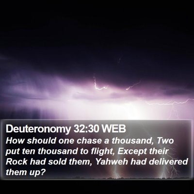 Deuteronomy 32:30 WEB Bible Verse Image