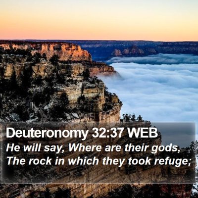 Deuteronomy 32:37 WEB Bible Verse Image