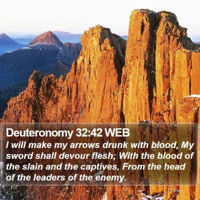 Deuteronomy 32:42 WEB Bible Verse Image