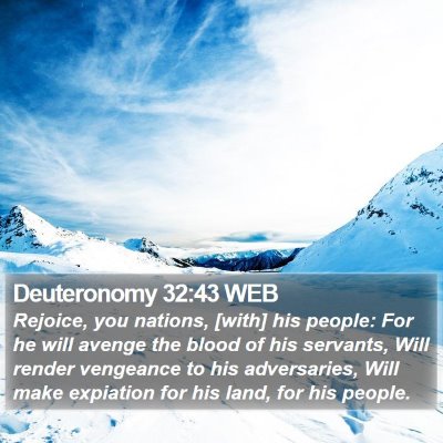 Deuteronomy 32:43 WEB Bible Verse Image