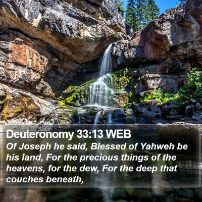 Deuteronomy 33:13 WEB Bible Verse Image