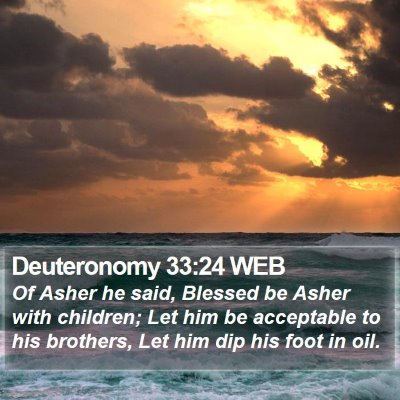 Deuteronomy 33:24 WEB Bible Verse Image