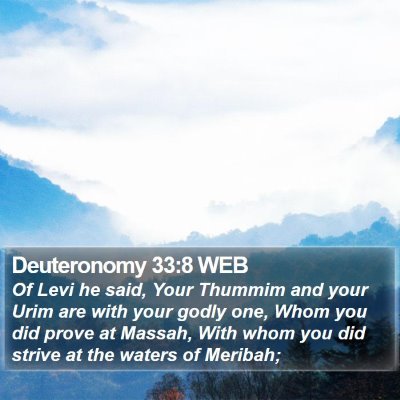Deuteronomy 33:8 WEB Bible Verse Image