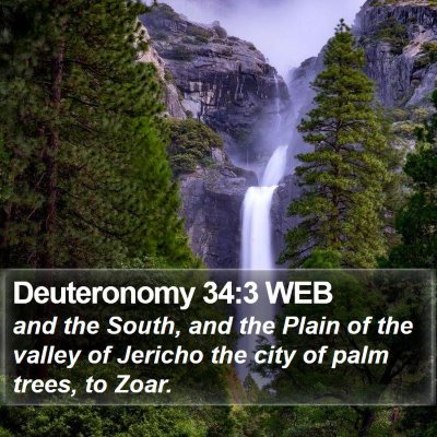 Deuteronomy 34:3 WEB Bible Verse Image