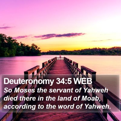 Deuteronomy 34:5 WEB Bible Verse Image