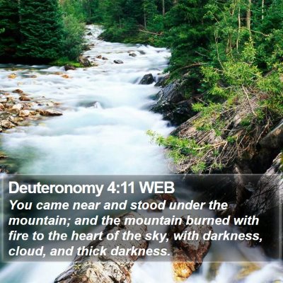 Deuteronomy 4:11 WEB Bible Verse Image
