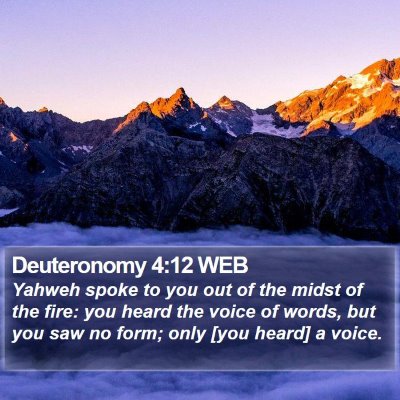 Deuteronomy 4:12 WEB Bible Verse Image