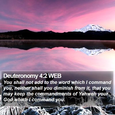 Deuteronomy 4:2 WEB Bible Verse Image