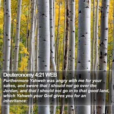 Deuteronomy 4:21 WEB Bible Verse Image