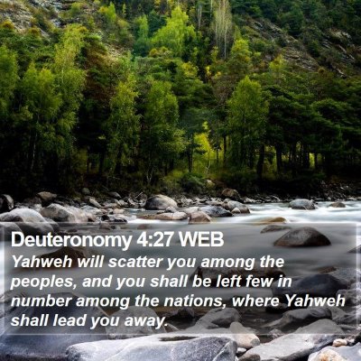 Deuteronomy 4:27 WEB Bible Verse Image