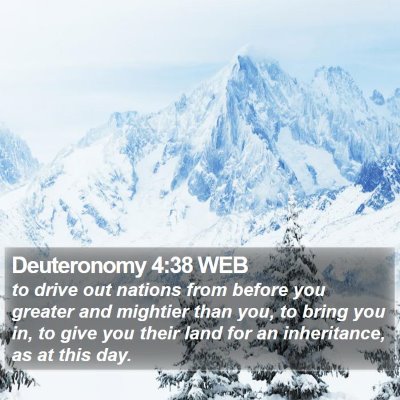 Deuteronomy 4:38 WEB Bible Verse Image