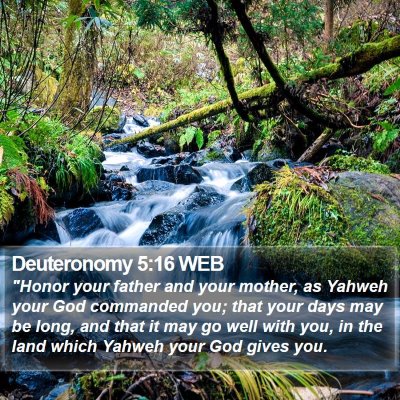 Deuteronomy 5:16 WEB Bible Verse Image