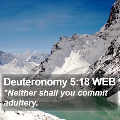 Deuteronomy 5:18 WEB Bible Verse Image