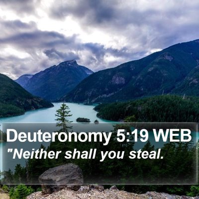 Deuteronomy 5:19 WEB Bible Verse Image