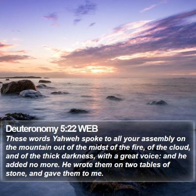 Deuteronomy 5:22 WEB Bible Verse Image