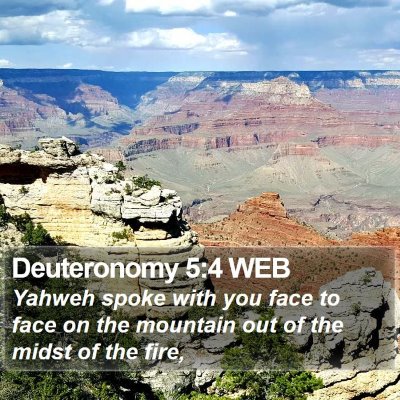 Deuteronomy 5:4 WEB Bible Verse Image