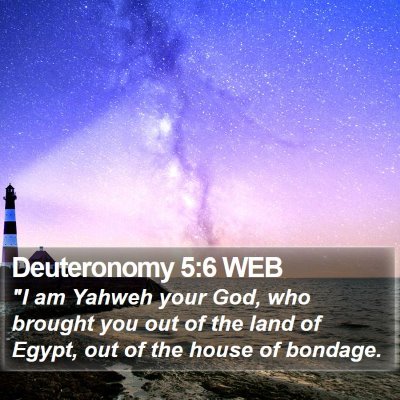 Deuteronomy 5:6 WEB Bible Verse Image