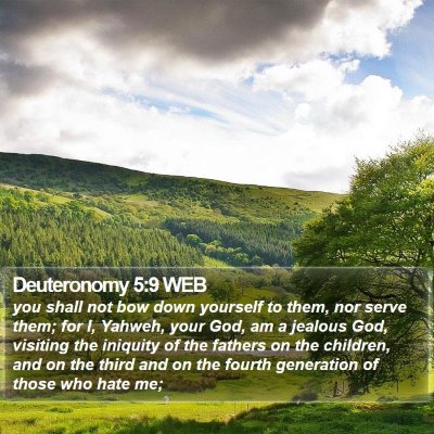 Deuteronomy 5:9 WEB Bible Verse Image