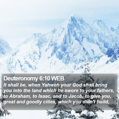 Deuteronomy 6:10 WEB Bible Verse Image