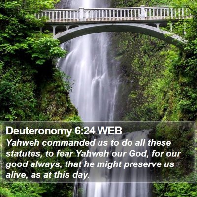 Deuteronomy 6:24 WEB Bible Verse Image