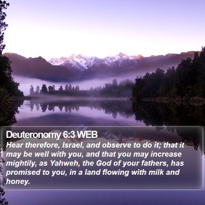 Deuteronomy 6:3 WEB Bible Verse Image