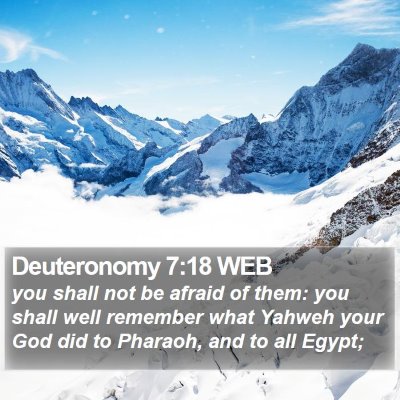 Deuteronomy 7:18 WEB Bible Verse Image