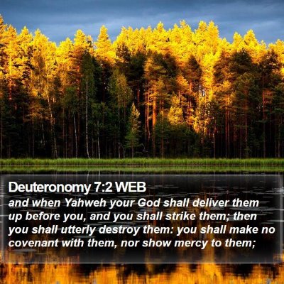 Deuteronomy 7:2 WEB Bible Verse Image
