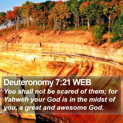 Deuteronomy 7:21 WEB Bible Verse Image