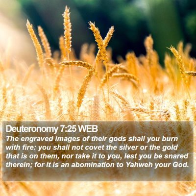 Deuteronomy 7:25 WEB Bible Verse Image