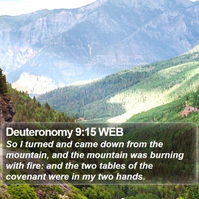 Deuteronomy 9:15 WEB Bible Verse Image