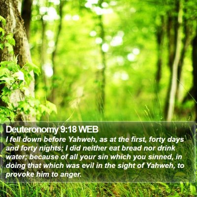 Deuteronomy 9:18 WEB Bible Verse Image