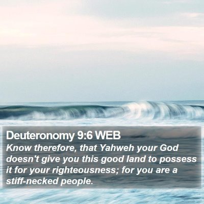 Deuteronomy 9:6 WEB Bible Verse Image